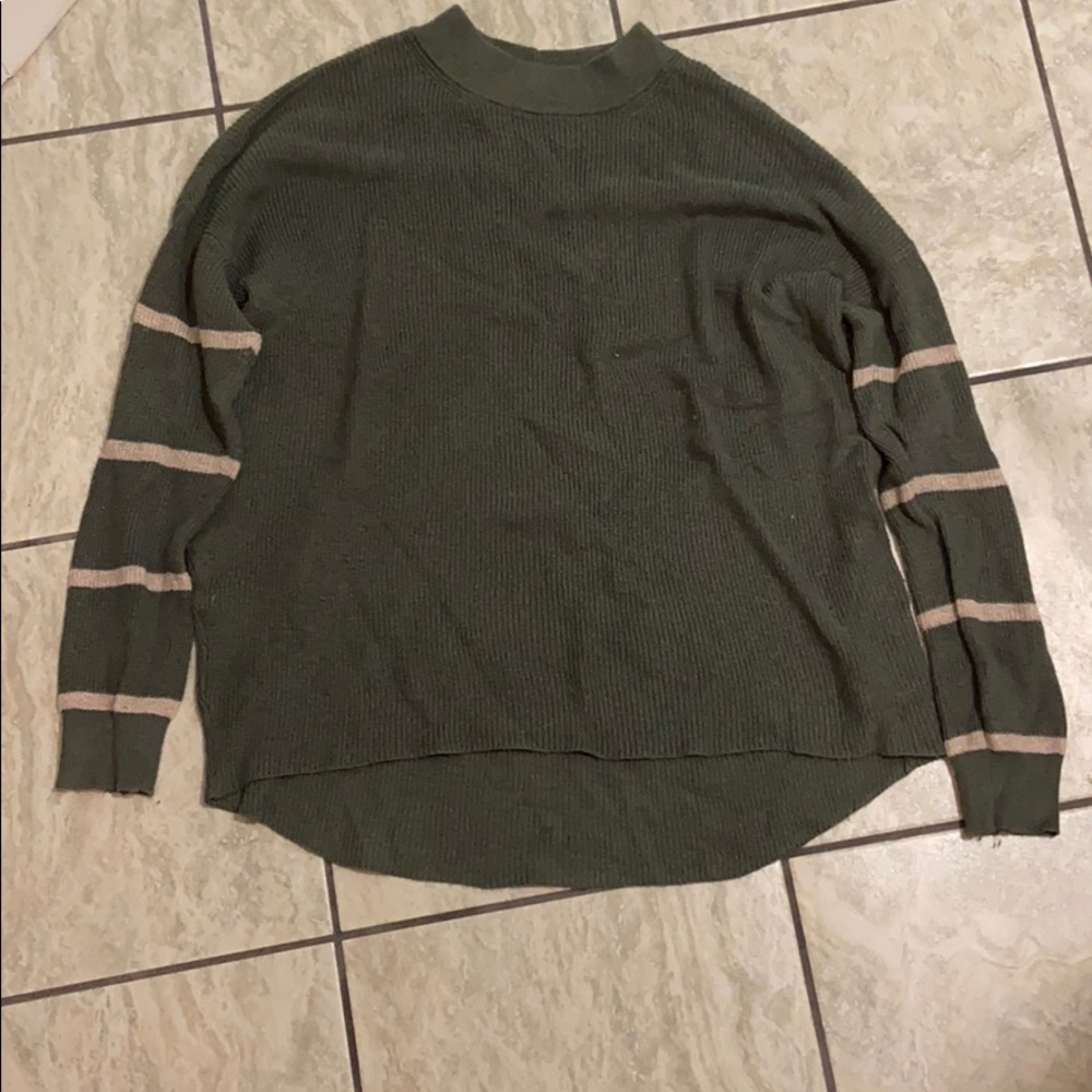 Olive green mock neck sweater